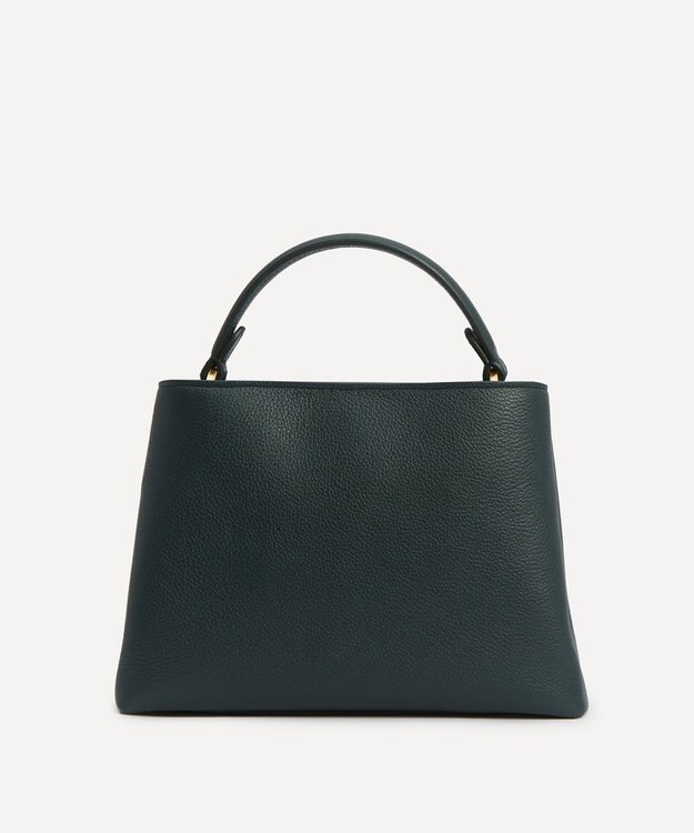 LIBERTY. アイフィス レザー ミニ トップハンドルバッグ ダークグリーン