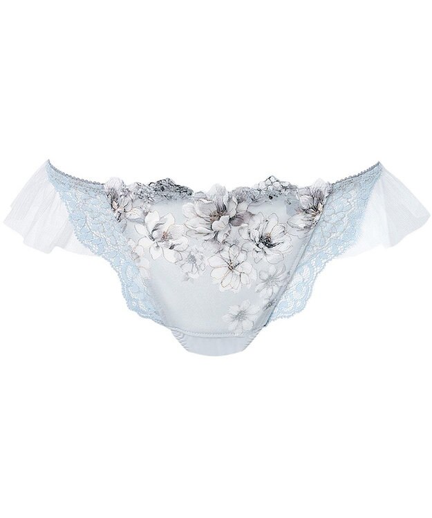 WACOAL Ｔバック ショーツ 【リボンブラ 脇すっきり】 BXB443とペア はきこみ丈あさめ ソング レディース PXB443 /ワコール サックス