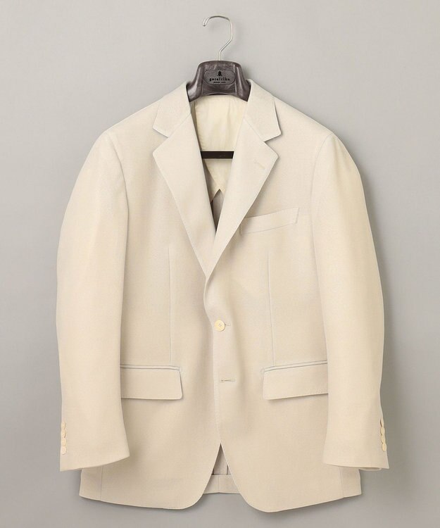 GOTAIRIKU 五大陸オリジナル素材 【防シワ/通気性抜群/ストレッチ】カラミSOLOTEXブレザー アイボリー系