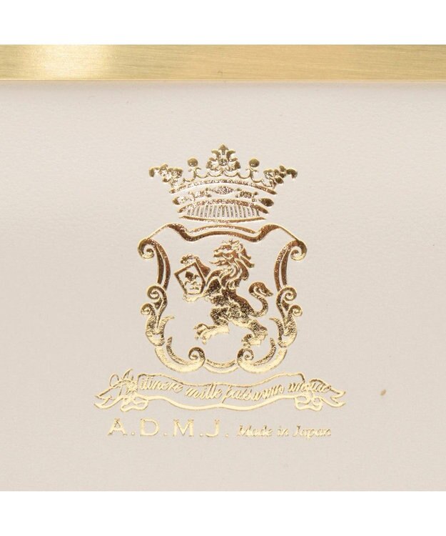 A.D.M.J. 【牛革】セブンティリリィ/ガマグチウォレット ホワイト