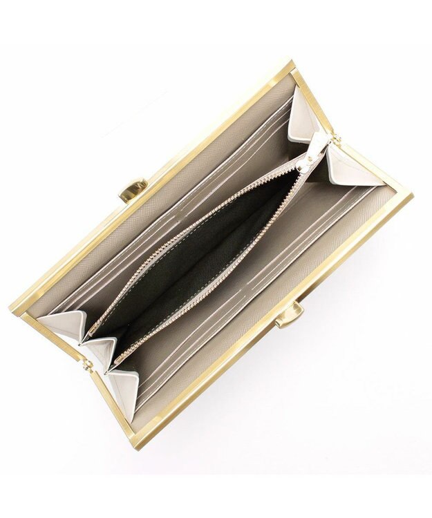 A.D.M.J. 【牛革】セブンティリリィ/ガマグチウォレット ホワイト