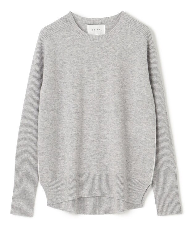 BEIGE， RIGNY / クルーネックニット L.Gray×Off Line