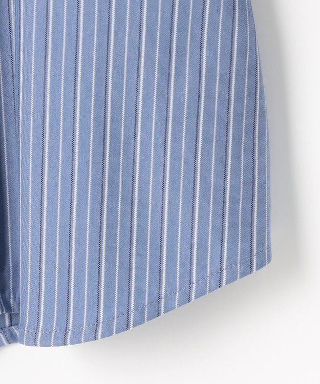 J.PRESS LADIES ストライプジャージー シャツライク カットソー ダルブルーストライプ系