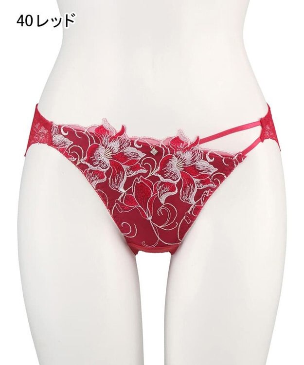 San-ai Resort（三愛水着楽園） エレガントコレクション2311バックレースショーツ【M・Lサイズ】【northerly】 レッド