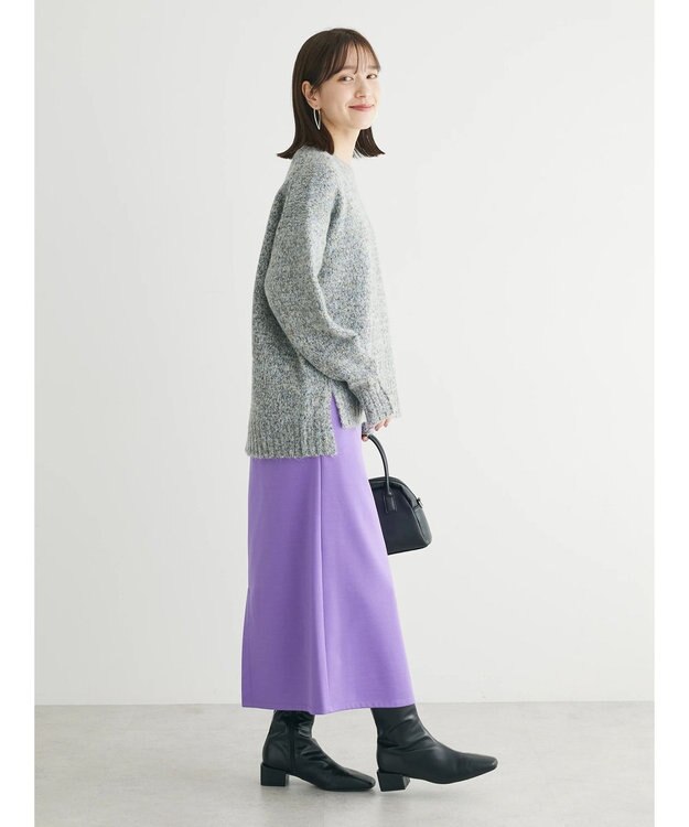 Green Parks ふわふわＭｉｘニットプルオーバー Black