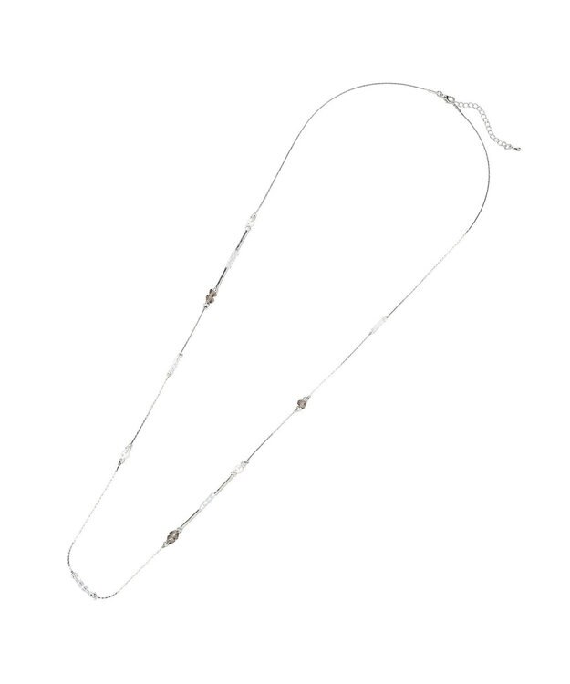 YECCA VECCA ガラスMIXロングネックレス Silver