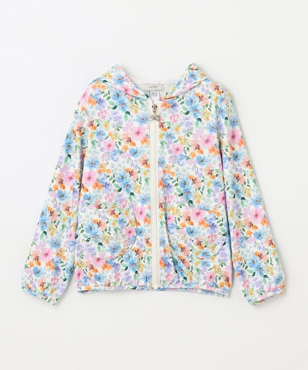 ANY KIDS UVカット さらさら パーカー 花柄