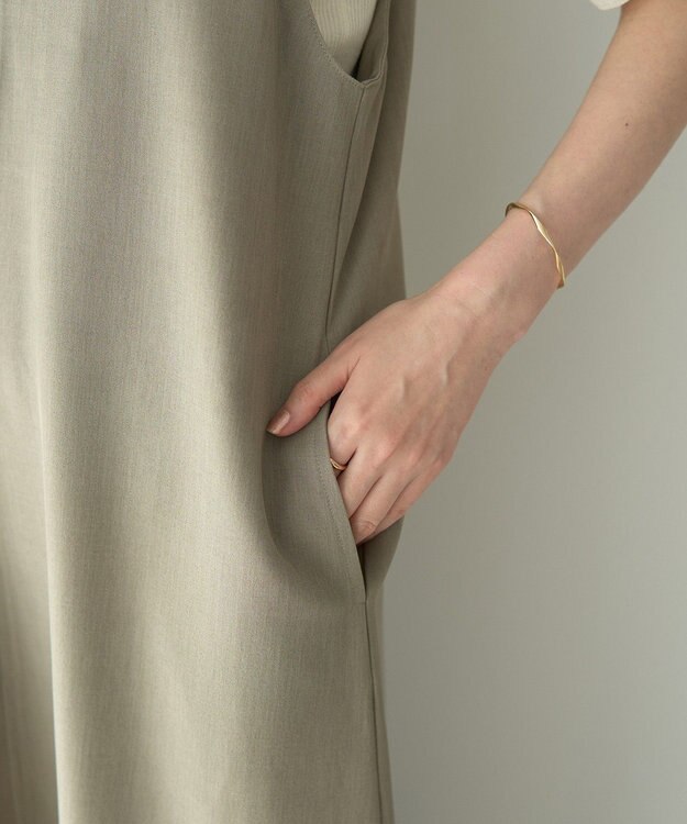 YECCA VECCA 【前後2way】レースアップキャミワンピース Khaki