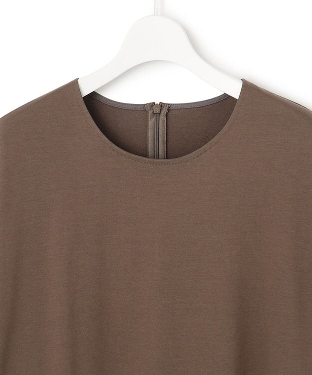 23区 S 【洗える】スーピマコットンプレーティング ワンピース ブラウン系