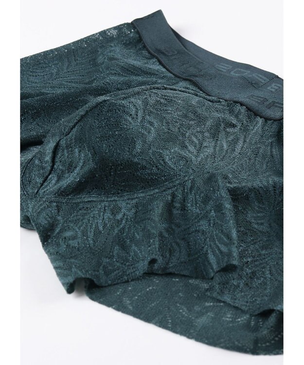 WACOAL MEN ボクサーパンツ【レースボクサー】フロント快適グラマラス 通気性 フリーなカッティング(裾部分) 前閉じ レース 下着 GT3341 /ブロス バイ ワコールメン グリーン