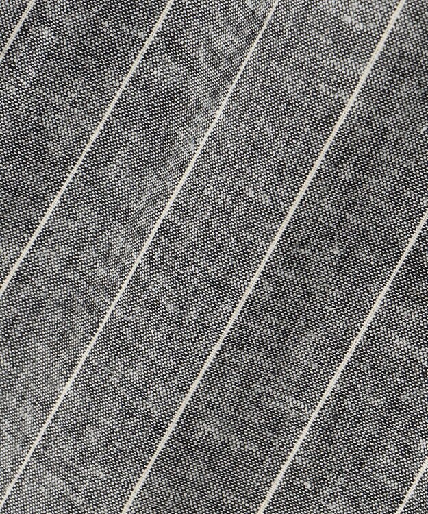 ANY 【ウエストゴム】リネンレーヨンワイドパンツ グレーストライプ