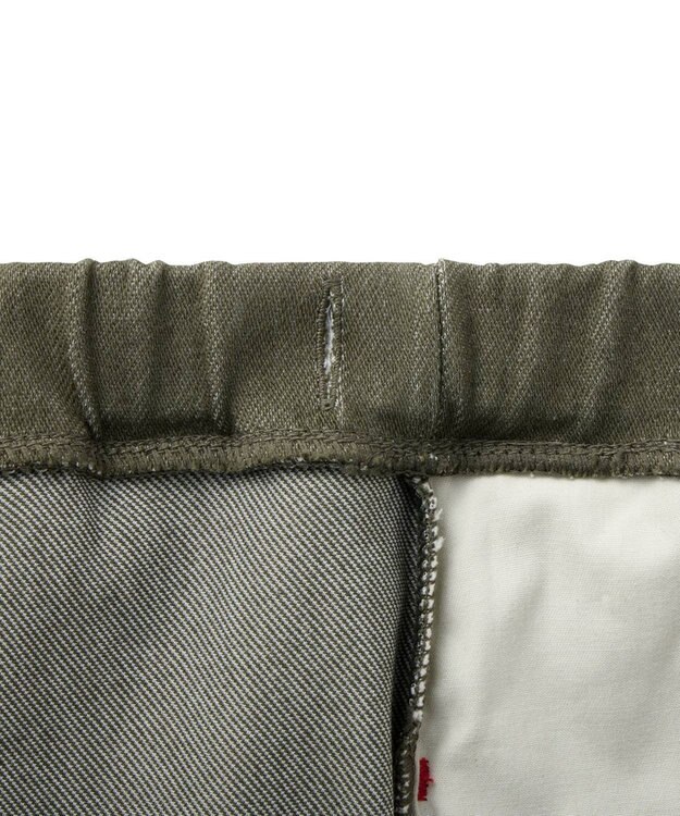 MIKI HOUSE HOT BISCUITS 【Everyday Series】ワンポイント ストレッチ10分丈パンツ カーキ