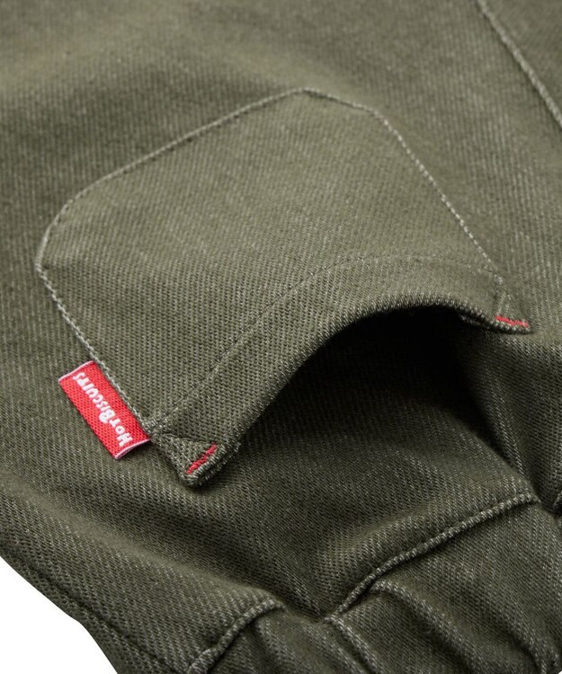 MIKI HOUSE HOT BISCUITS 【Everyday Series】ワンポイント ストレッチ10分丈パンツ カーキ