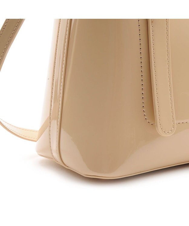 MioFIRANO スクエアエナメルハンドバッグ 2WAY　FIRANO フィラノ BEIGE