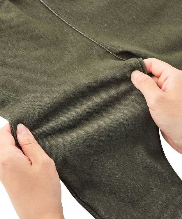 MIKI HOUSE HOT BISCUITS 【Everyday Series】ワンポイント ストレッチ10分丈パンツ カーキ