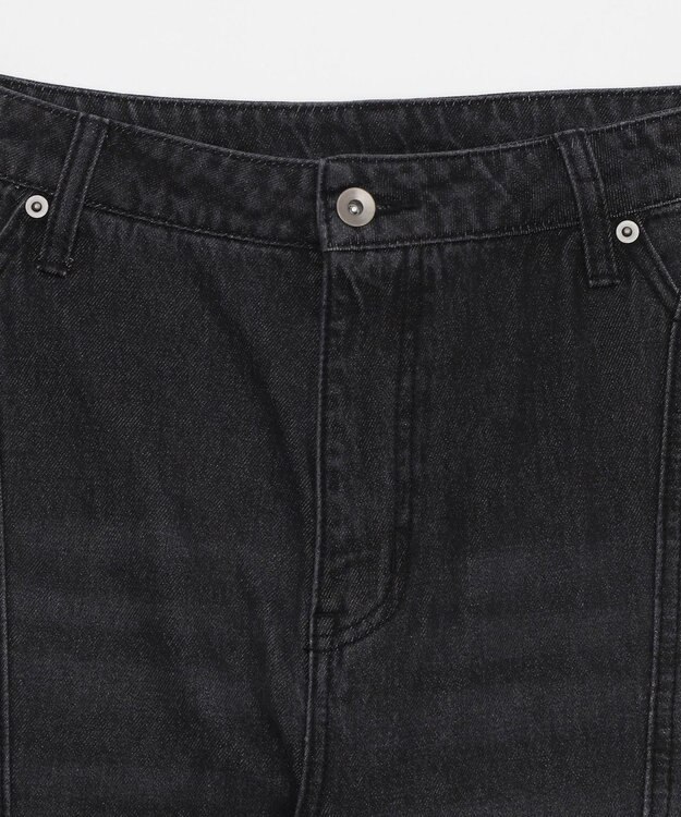 WEGO 【ユニセックス着用ITEM】スウィッチングフレアデニムパンツ デニムブラックソノタ