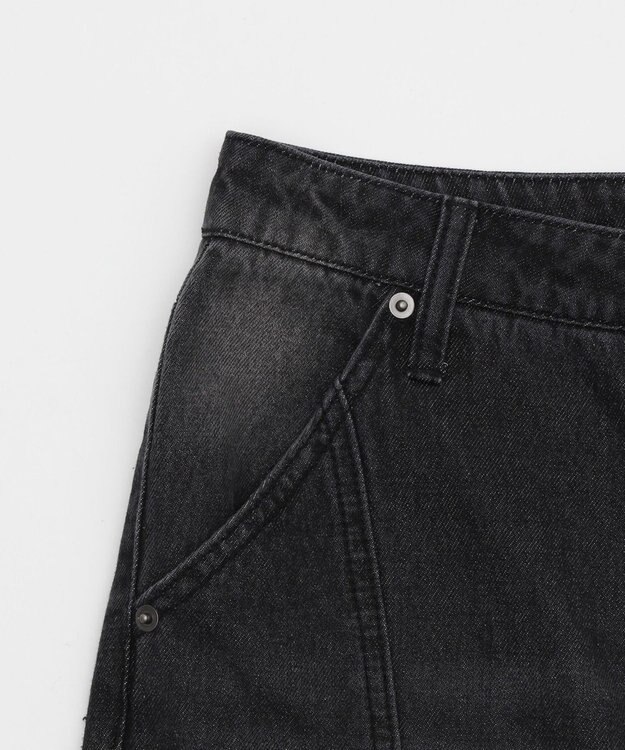 WEGO 【ユニセックス着用ITEM】スウィッチングフレアデニムパンツ デニムブラックソノタ