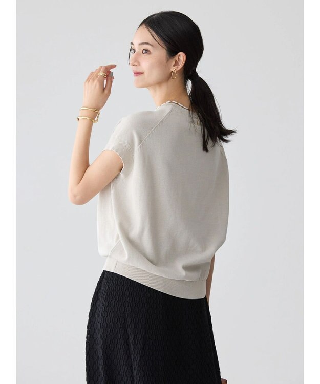 AMERICAN HOLIC フレンチスリーブニットプルオーバー Light Gray