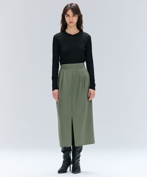 BEIGE， 【洗える】SORE / シアーコットンクルーネックカットソー Black