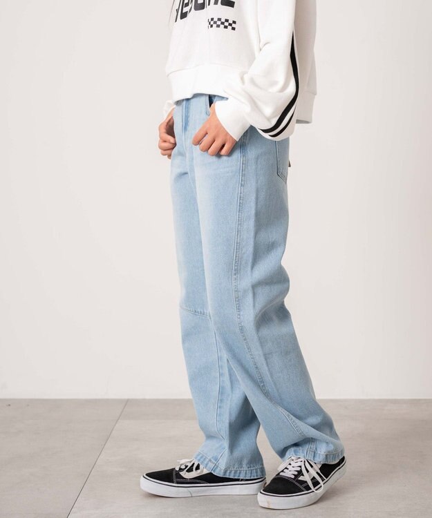 WEGO 【キッズITEM】イージーバレルレッグデニムパンツ（JUNIOR） デニム淡色