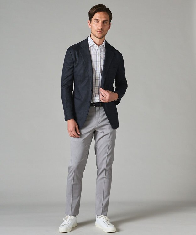 GOTAIRIKU ウエストアジャスター/折り目加工/吸汗速乾/洗える【ビジネス対応】クールマックスパンツ（24年モデル） ライトグレー系