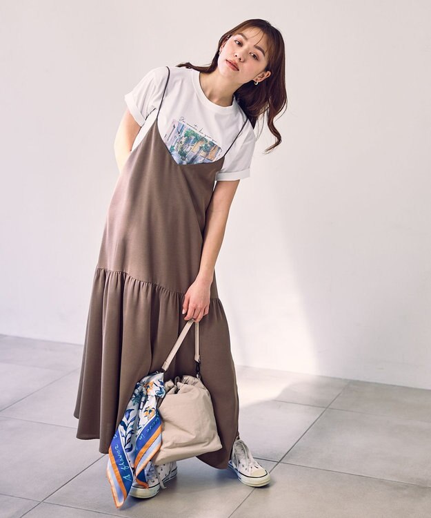 ANY ライトブッチャーキャミワンピース モカ