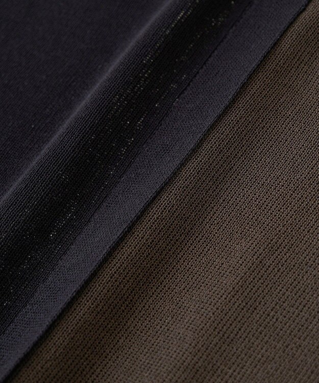 YECCA VECCA メッシュ編みレイヤードニット Green