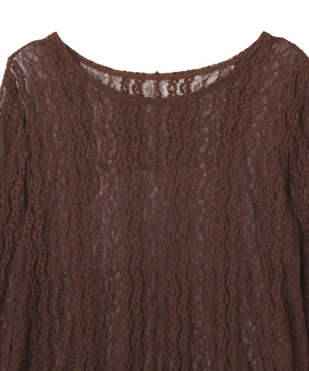 earth music&ecology レースプルオーバー Brown