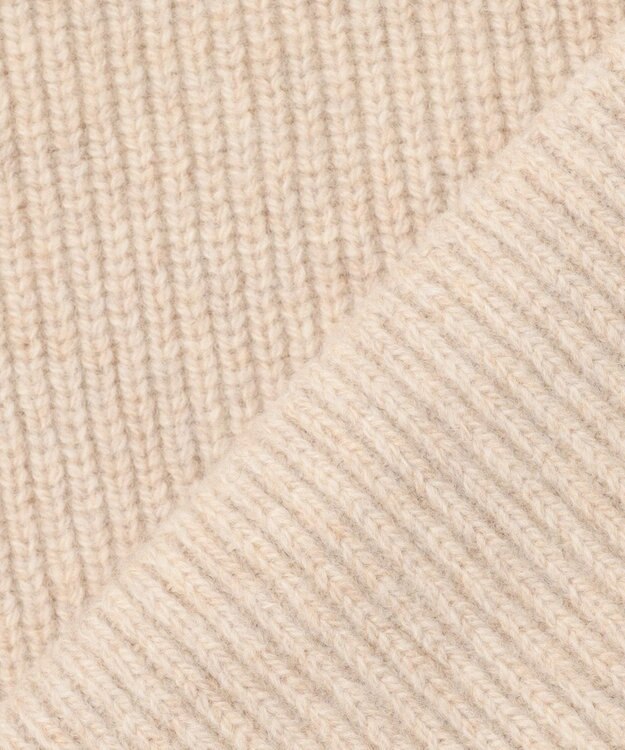 J.PRESS YORK STREET 【UNISEX】ウールカシミヤ スキッパーニットポロシャツ アイボリー系