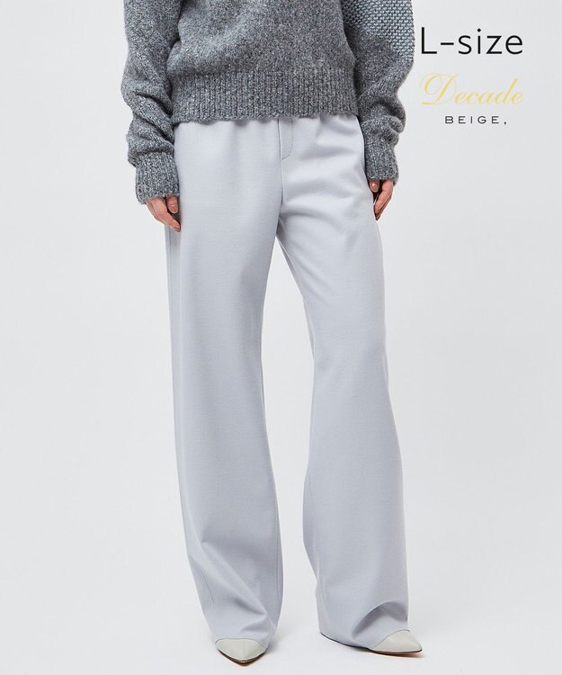 BEIGE， 【L-size】CORBY / ウエストゴムワイドパンツ Sax