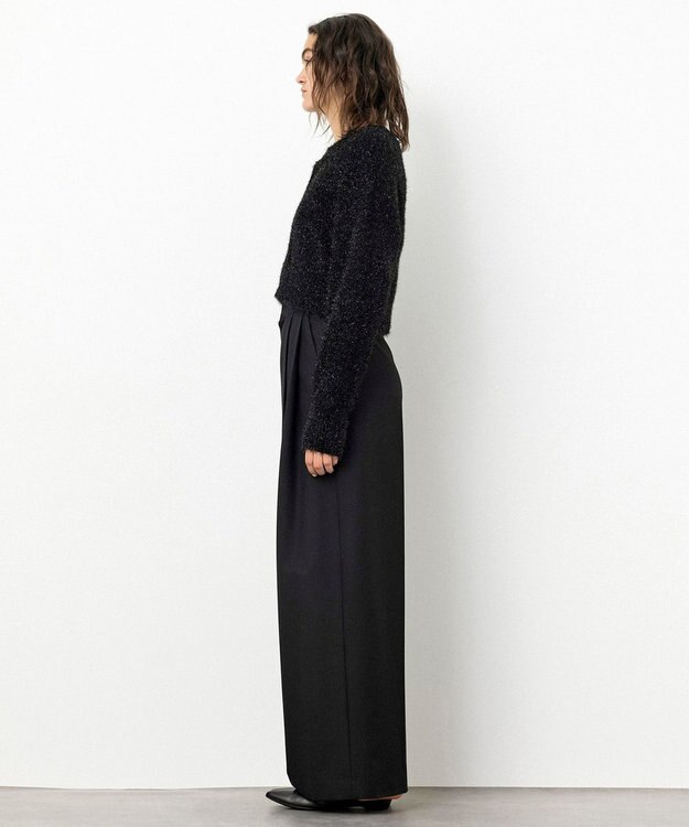 NAVE 【Nave・洗える】ラメニット カーディガン ブラック系