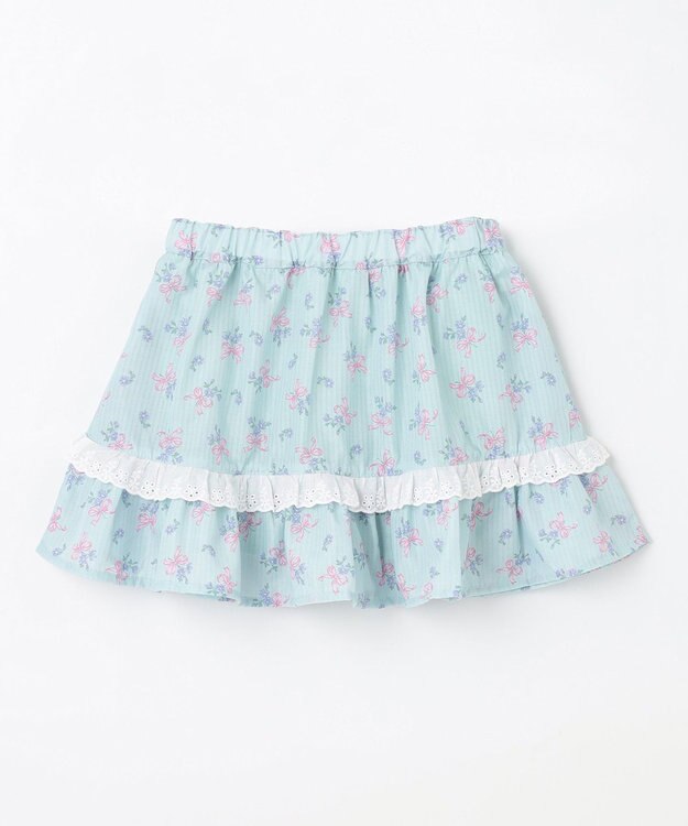 ANY KIDS フラワー×リボン スカパン ミント