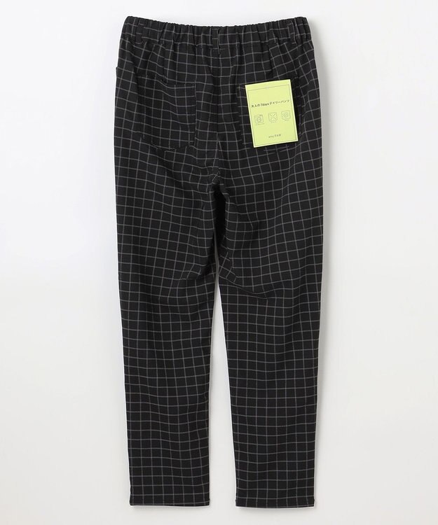 ANY 【大好評につき新色登場！/ストレッチ】大人の7daysデイリーパンツ クロ×ホワイトチェック