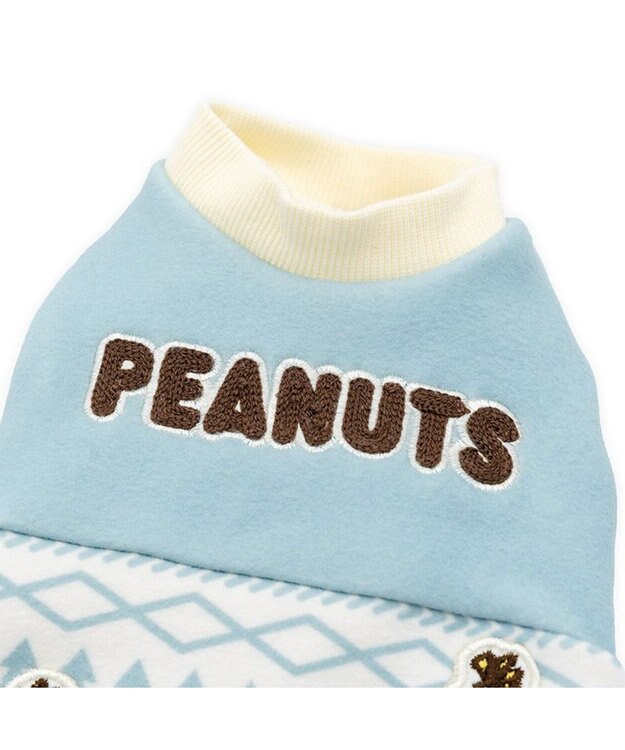 PET PARADISE スヌーピー ペティヒートDAN トレーナー 《雪柄》 中型犬 小型犬 ブルー×ホワイト