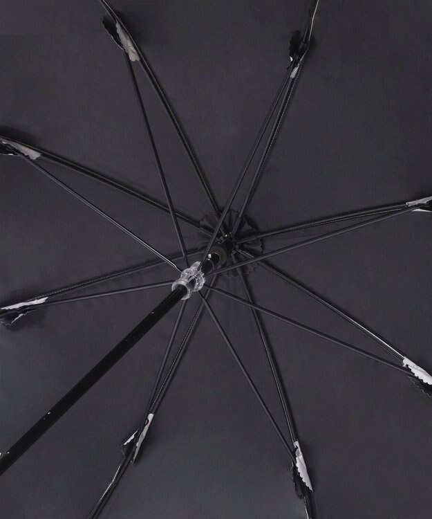 MOONBAT 【遮光率100％/遮熱/UV】LANVIN en Bleu (ランバン オン ブルー)晴雨兼用日傘 フラワーグリッター シルバースカラ刺繍 花柄 長傘 キャメル