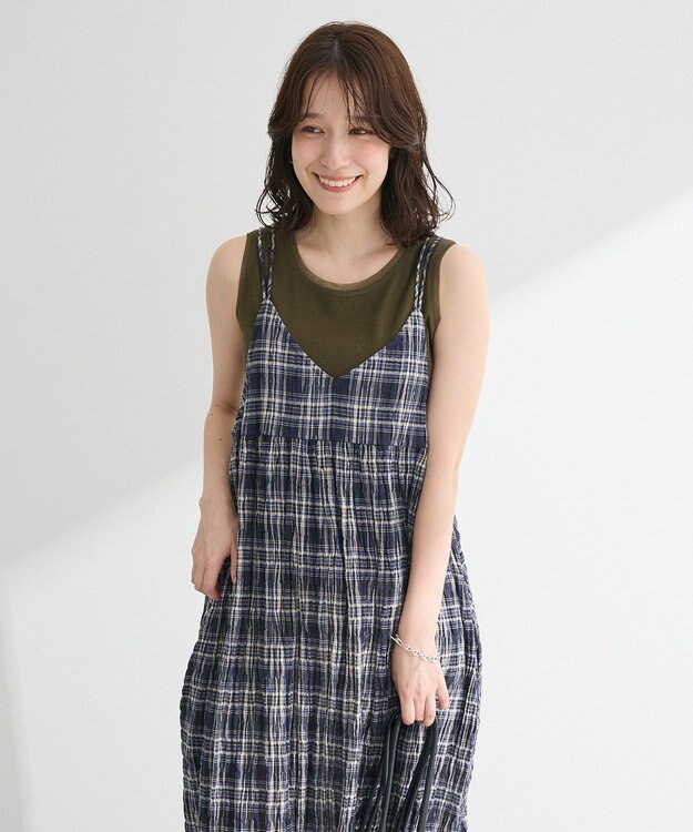 Green Parks チュールドッキングタンクトップ Khaki