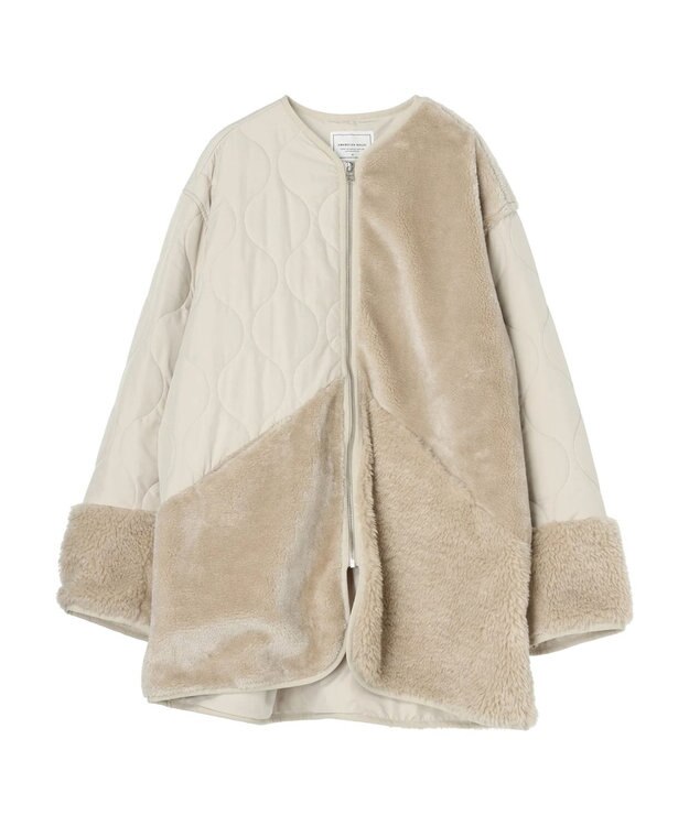 AMERICAN HOLIC キルポカボアＭｉｘキルティングコート Light Beige