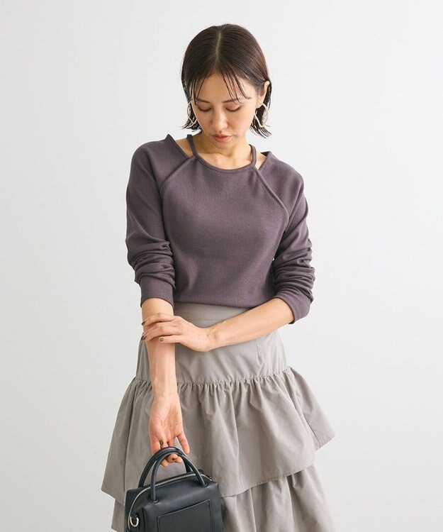 Green Parks ・ＳＵＧＡＲ　ＳＰＯＯＮ　レイヤードライクリブロンＴＥＥ Charcoal Gray