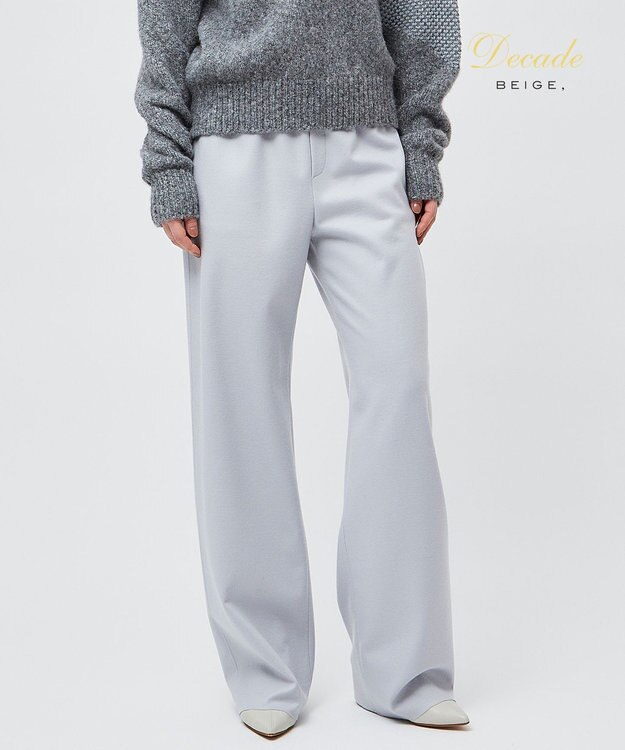 BEIGE， CORBY / ウエストゴムワイドパンツ Sax