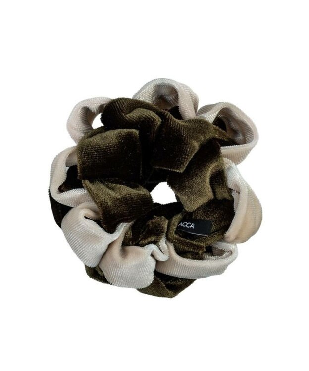 ACCA ベルベット ループシュシュ カーキ