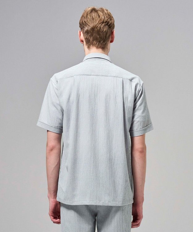 JOSEPH HOMME 【新型】トリコサッカーストレッチ　 レギュラーカラー半袖シャツ ＜新色＞ライトグレー系