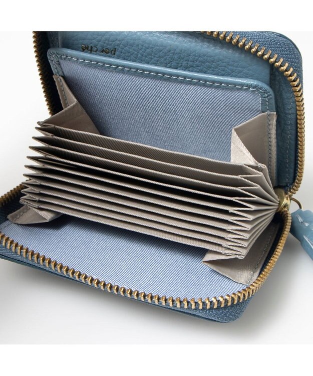 UNBILLION ペルケ perche / カラーコンビジャバラ・カードウォレット ブルー