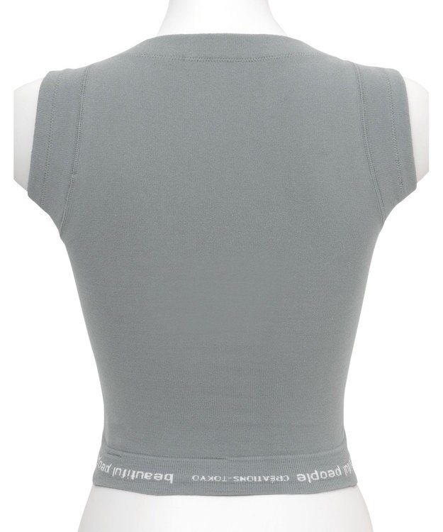 WACOAL MEN レディース <beautiful people>コラボ タンクトップ ボクサートップス ワンサイズ（S-L） オーガニック綿混 立体成型 肩幅：狭め ネック深さ：あさめ WL8001 /ワコールメン グレー