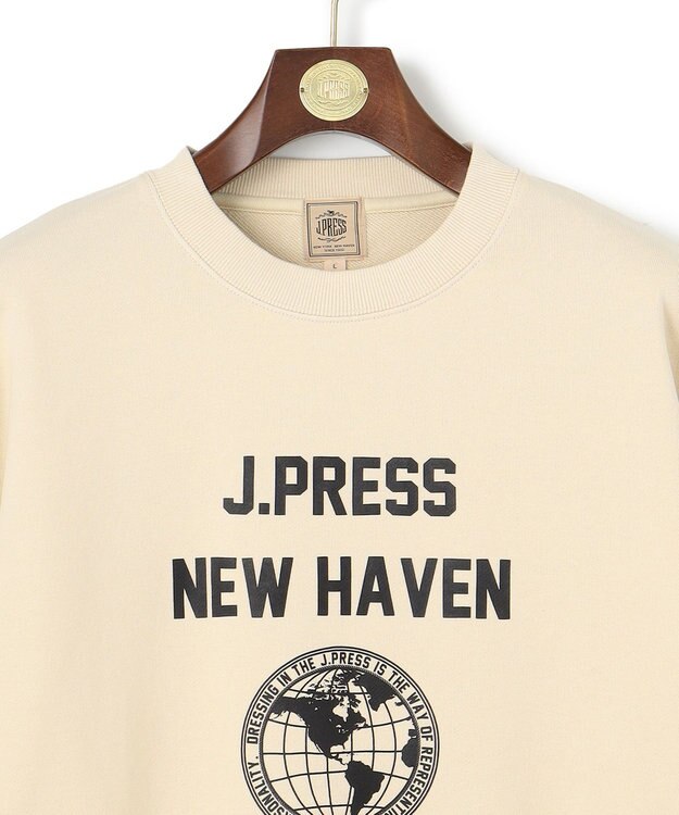 J.PRESS MEN 【WEB・一部店舗限定】フロントプリントスウェット ベージュ系