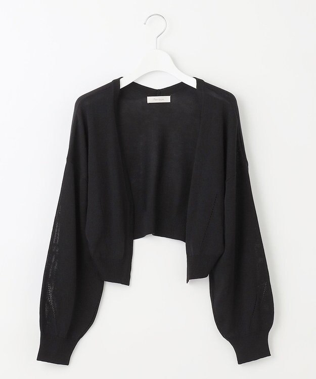 Feroux 【洗える】アイレット ボレロ ブラック系