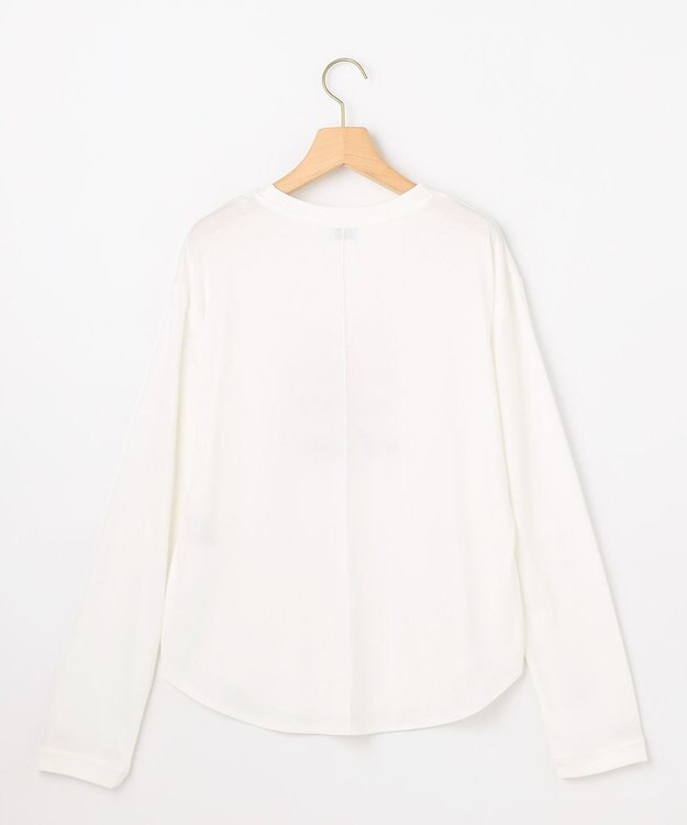 組曲 L 【加藤ローサさん着用】プリントロング Tシャツ ロゴホワイト系