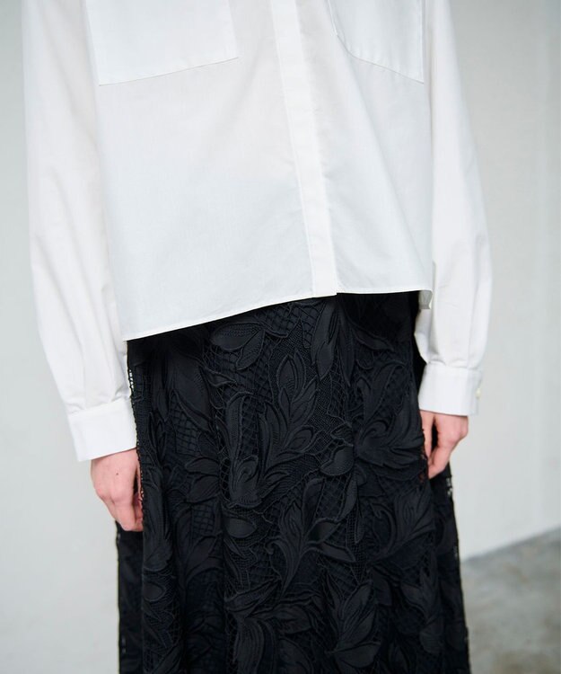 GRACE CONTINENTAL ケミカルリーフスカート ブラック