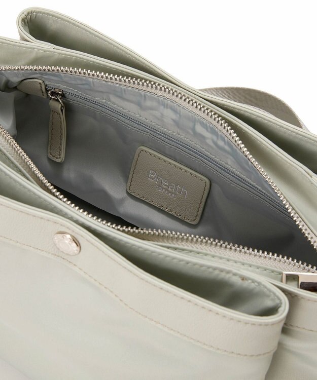 TOPKAPI 【Breath TOPKAPI】防水ナイロン レザーコンビ ショルダーバッグ ミントグリーン