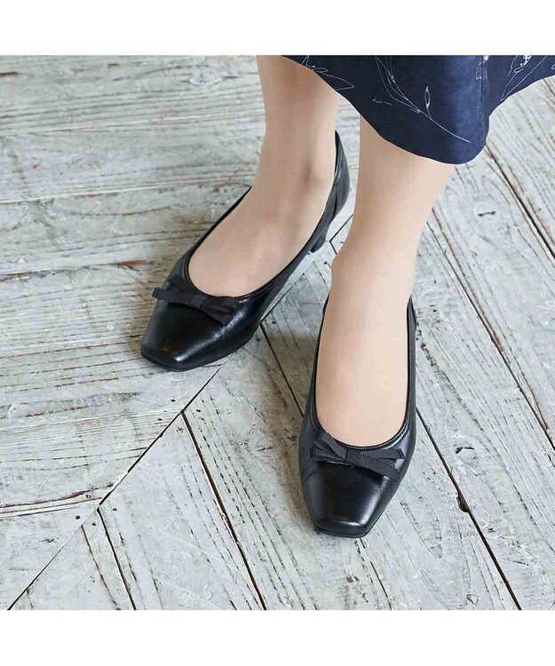 Riz raffinee <Riz raffinee>【３E】リボンパンプス ブラック