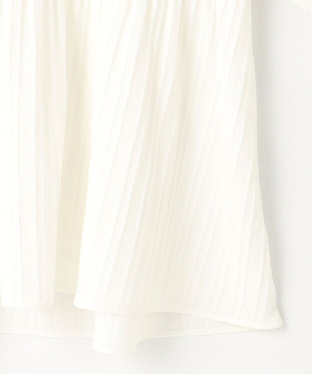 ANY SIS S 【洗える】ジャガードペプラム ブラウス オフ